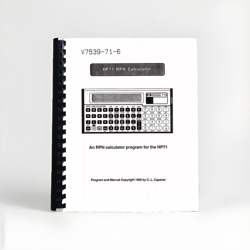 Rpn calculator manual for the - rpn,