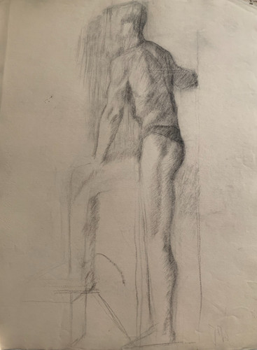 Dessin masculin l ecole - dessin, nu