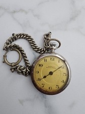 Montre Gousset Oxonia Shookproof Military WW2 A Réviser Avec Chaîne