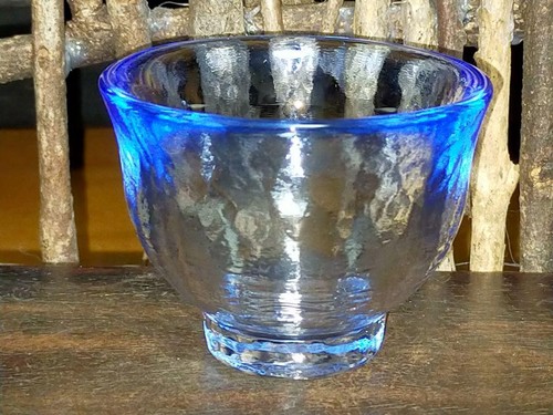 Tasse saké verre bleu - tasse, à