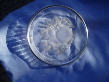 coupelle verre et argent minerve décor de fruits