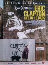 ERIC CLAPTON : LIFE IN 12 BARS - GUITAR - ORIGINAL FRENCH MOVIE POSTER