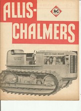 ALLIS CHALMERS GAMME B C WC WF HD - 1947 ? FRENCH / catalogue brochure dépliant