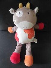 doudou peluche vache marron