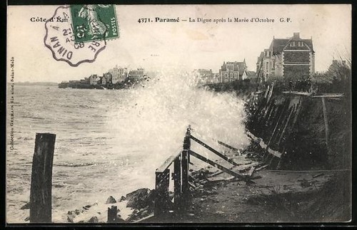Cpa paramé digue après - la,