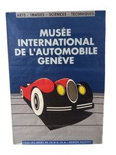 Affiche ancienne vintage Musée International Automobile Genève rare collection r