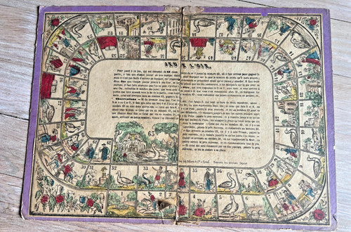 Jeu oie ancien - oie, 1900