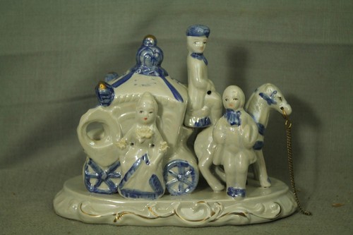 Vintage blue white porcelain - blue,