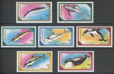 Mongolia 1990 MNH**Fin Whale*Humpback Whale*Narwhal*Risso's Dolphin*BowheadWhale