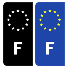 Autocollant plaque d'immatriculation F France Identifiant Européen (côté gauche)