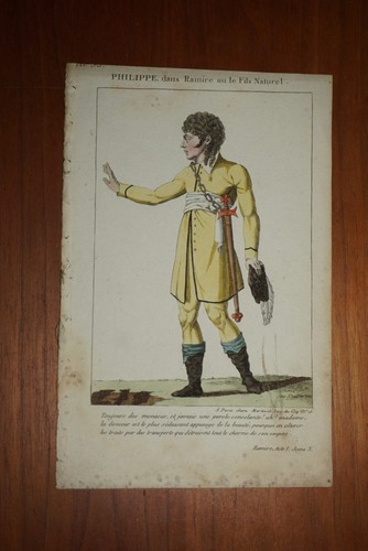 Gravure couleur xix costume - gravure,