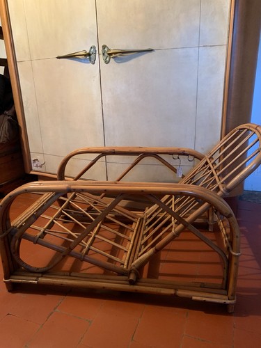 Grands fauteuils osier - fauteuils, signé