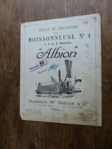 Prospectus catalogue agricole - prospectus,