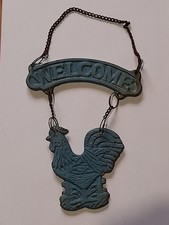 ancien coq en fonte bienvenue