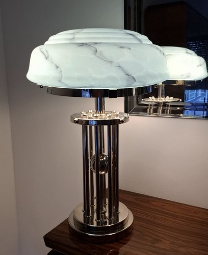 Lampe art déco pâte - lampe, verre