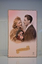 CPA CARTE POSTAL STE SAINTE CATHERINE DENTELLE AJOURE BONNET FILLE GARCON ANCIEN