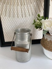 15⚜️ Ancien Pot à Lait Bidon en Aluminium Vintage Hauteur 20 Cm