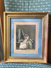 gravure romantique sous cadre