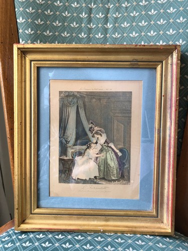 Gravure romantique sous cadre - romantique,