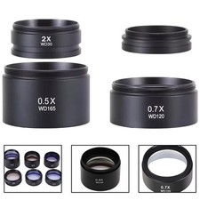 Accessoire microscope binoculaire trinoculaire 0 5X 0 7X lentille en verre compa
