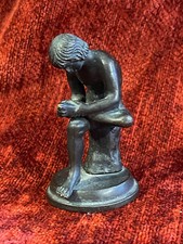 Bronze miniature Grand Tour sculpture tireur d'épine nu à l'antique curiosité