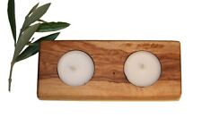 Photophore rectangle duo en bois d'Olivier (ref:5110)