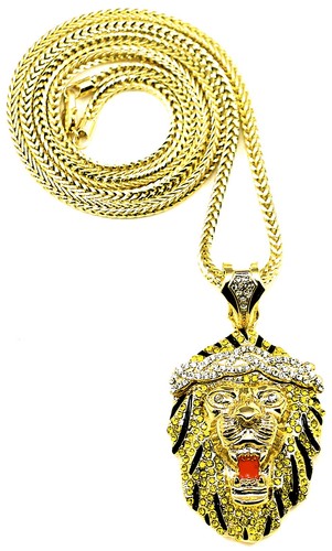 Lion tête neuf cristal strass - lion,