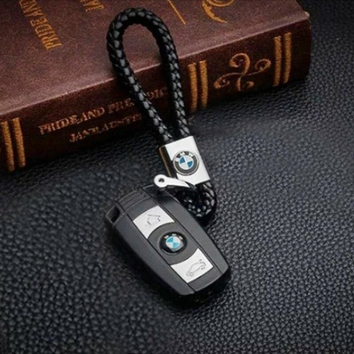 Porte clé bmw cuir corde - porte-,