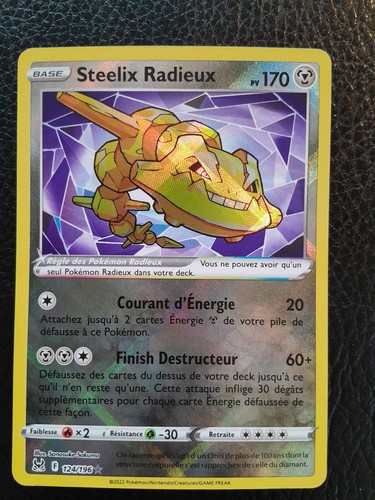 Carte pokémon steelix - steelix, radieux