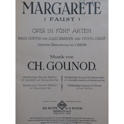Gounod charles margarete faust - charles,