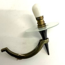 8 lampes Art Déco Maison Petitot - Bronze + Plaque de verre