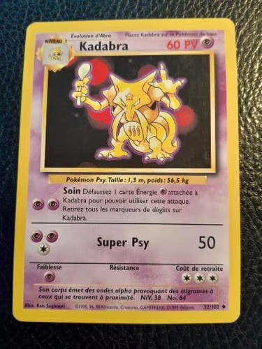 Carte pokemon kadabra 102 - carte, 32/102