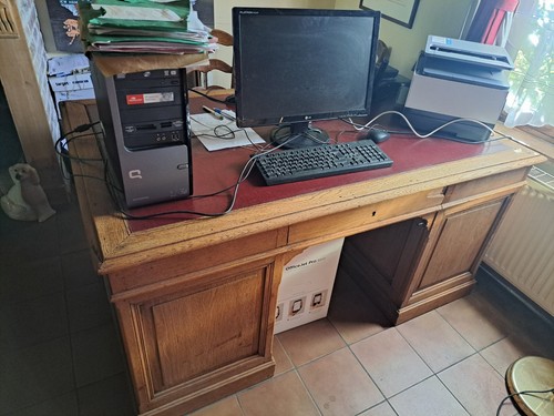 Bureau ancien chêne clair - bureau,