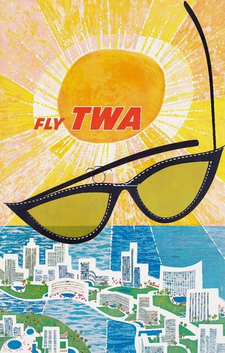 Airlines twa rcmk poster - airlines, hq