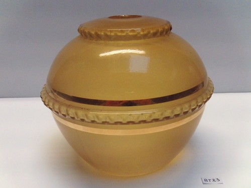 Abat jour ancien - verre, ocre