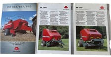 Lot de 3 brochures Massey Ferguson – Presses agricoles MF 164F / 166V / 185-190