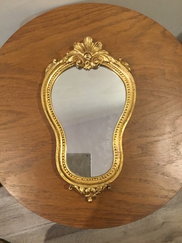 Miroir mural bois doré - , style
