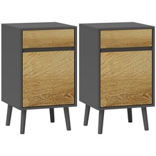 HOMCOM Lot de 2 tables de