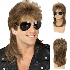 perruque mulet homme marron