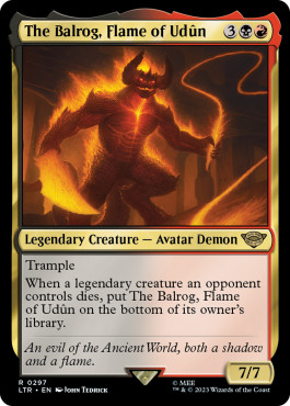 Magic mtg balrog flamme - -, balrog,