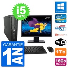 PC HP WorkStation Z220 SFF Ecran 27" i5-3470 RAM 16Go Disque 1To Windows 10 Wifi