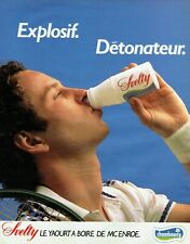  publicité Advertising 0422 1986  Chambourcy  yaourt à boire Svelty Mc Enroe