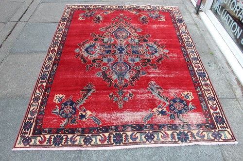 Tapis oriental laine rouge - tapis, en