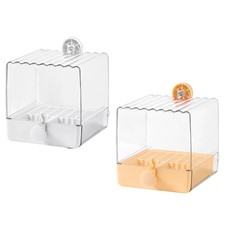 Cabine de douche suspendue transparente pour perroquet, baignoire pour