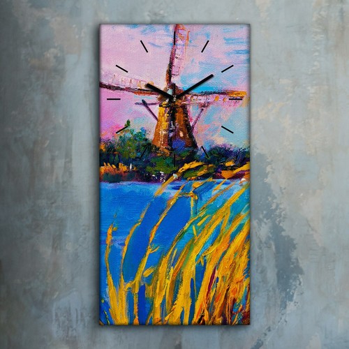 Horloge murale sur toile - , 30x60