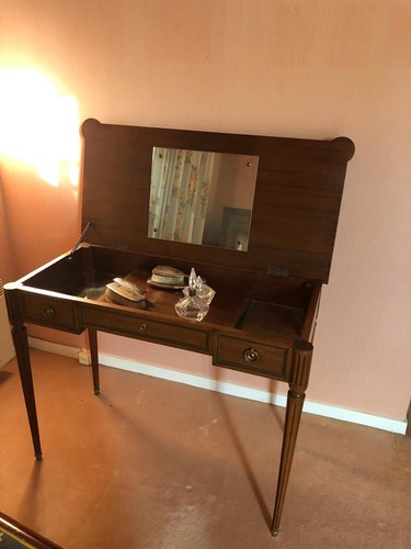 Coiffeuse ancienne avec miroir - coiffeuse,