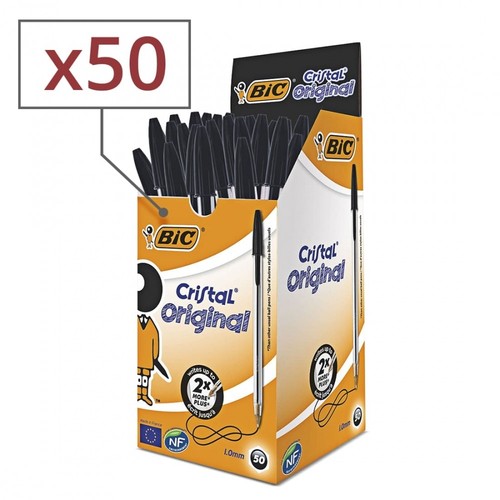 Boite stylos bic cristal - de, 50