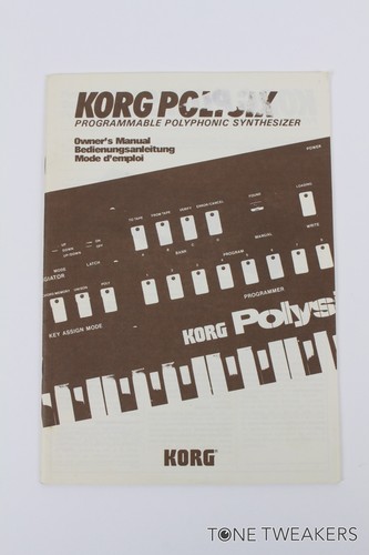 Korg polysix owners manual - polysix,