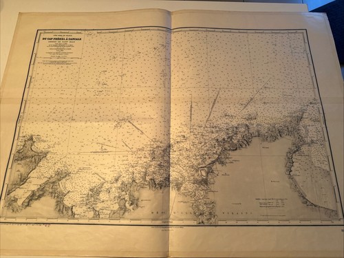 Carte marine plastifiée rare - marine,