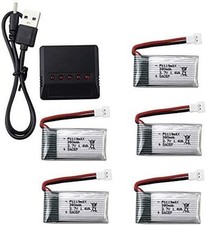 Chargeur 5 en 1 et 5 batteries LiPo 3.7V 380mAh 25C pour Hubsan X4, Tera Mini